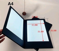 Buku Menu Restoran Tebal dengan Lampu LED, Sampul Kulit Persegi Panjang Tahan Air, Dapat Diisi Ulang, dengan Warna Kustom