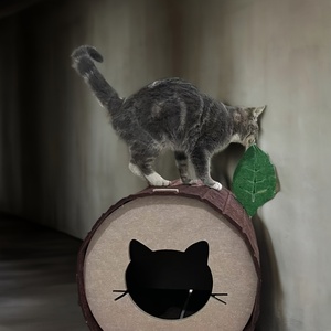 Lit pour chat pliable en feutre acoustique de qualité supérieure, prix d'usine, personnalisable pour les petits espaces et les balcons, toutes saisons - Product Image 1