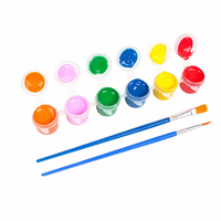 Peinture acrylique écologique Xin Bowen, vente directe d'usine, kit DIY pour enfants, 6 pots de 3 ml avec pinceaux en plastique