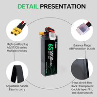 Batterie polymère au lithium à haute densité énergétique 6S 6500mAh 5500mAh pour aéromodèles rechargeables, batteries semi-solides pour drones