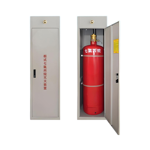 Système d'extinction d'incendie au heptafluoropropane de type armoire, cylindre rouge en acier au carbone durable pour les incendies de classe A et B - Product Image 1