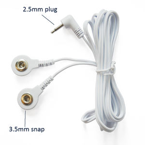 Premium TENS/ EMS-Zubehör Ersatz elektroden kabel mit 2,5mm/3,5mm Klinkenst ecker und 2 TENS-Kabel mit Schnapp verschluss - Product Image 1