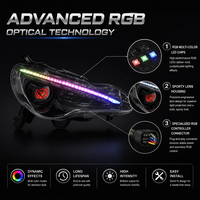 Phare de remplacement RGB anti-âge haute performance à changement de couleur pour Toyota GT86 BRZ, lentille transparente anti-UV, offre spéciale usine Nafu