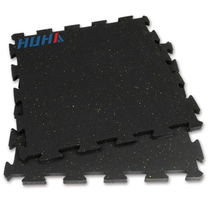 Copertura per pavimenti riciclati da 100cm x 100cm attrezzatura da palestra adatta a <span class=keywords><strong>pavimento</strong></span> ad incastro ad alta densità tappetini in gomma - Product Image 1