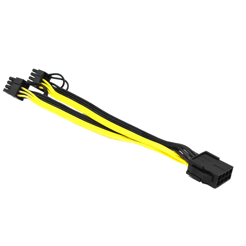 YXY PCIe power cable 8pin PCIe female to Dual 8PIN(6+2) male PCI-e Express VGA Splitter Power Extension Cable