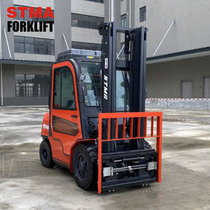 Carretillas elevadoras de almacén de doble mástil STMA Precio de camión 4 toneladas 4000kg carretilla elevadora de motor diésel con cabina - Product Image 3