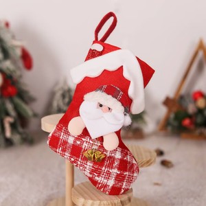 Nouvelles <span class=keywords><strong>chaussettes</strong></span> de Noël en forme de maison, motif Père Noël, bonhomme de neige, renne, sac cadeau, chaussette de Noël - Product Image 5