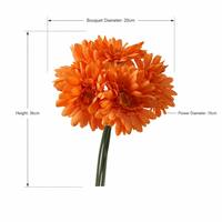 Bouquet de marguerites artificielles LUYI à 5 têtes, fleurs en soie faites à la main au toucher réel pour la décoration de chambres de luxe