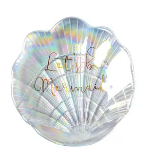 Prezzo all'ingrosso a forma di conchiglia piatto di vetro multi lastre di vetro colorato per gioielli e accessori