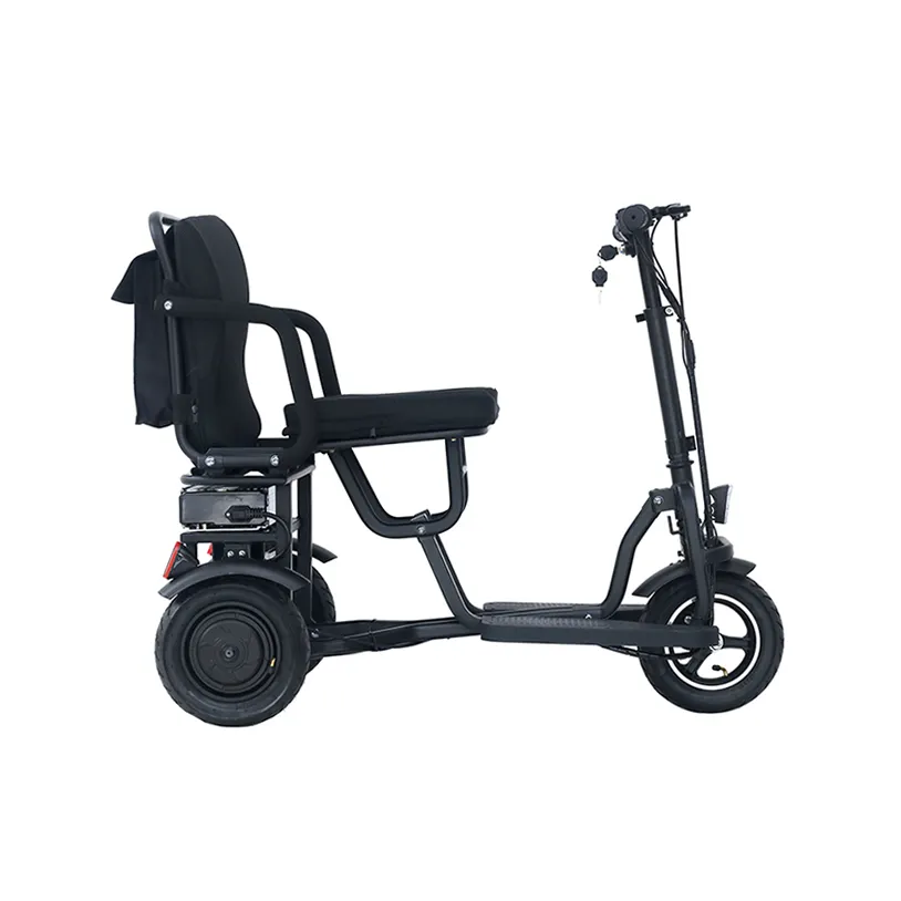 300w 350w elektrikli üç tekerlekli bisiklet 3 tekerlekli elektrikli Scooter katlanabilir hareketlilik Scooter lityum pil çıkarılabilir