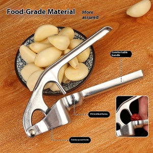 Aluminum Alloy Garlic <b>Press</b> Kitchenware Gadgets Professional Garlic Crusher with Easy-Squeeze Handle Made in China Stocked - Product Image 3
