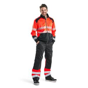 BLAKLADER - 3558252855994XL Sweat-shirt haute visibilité avec fermeture éclair complète Rouge/Noir-EAN 7330509623640 HI-VIS WORKWEAR - Product Image 3