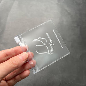 Luxury PVC Mini Zipper Pouches Clear Toiletry bag Custom Logo Printed Plastic Zip Bags for Jewelry & <b>Accessories</b> - Product Image 4