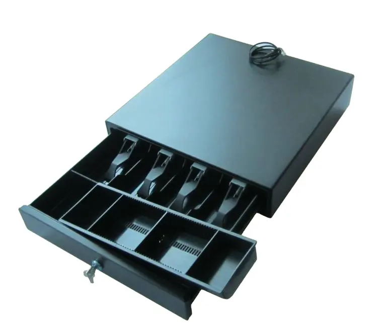 Cash Drawer for POS system Cash Register Drawer Cashbox with RJ11 Interface for Supermarket Cashier Box