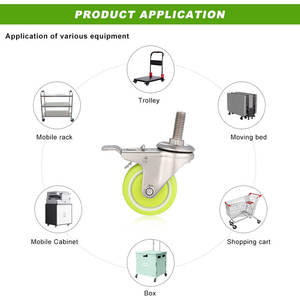 Fabrik preis 360 ° Drehung 1,5 Zoll/2 Zoll 30-50kg Lastrad-Lenk rolle - Product Image 3