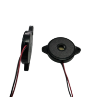 JL JL-203 3040 Sonnette Piézoélectrique Ronde Passive Binaurale AC 30mm ABS Noire 12V 75dB 100-10kHz Polyvalente 24h Durée
