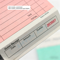 Carnet de reçus et de factures autocopiantes personnalisé, 2/3 plis, avec logo personnalisé, formulaires de commande commerciaux, papier NCR, impression bleue
