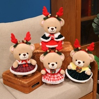 Ours en peluche de Noël, jouet en peluche mignon et festif pour cadeaux de fêtes et décoration intérieure, jouet en gros
