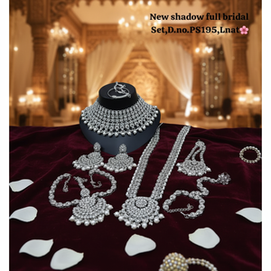 <b>Gold</b> Bridal Shadow Choker Necklace <b>Set</b> Earrings Maang Tikka Ethnic Trendy Handmade Design Engagement Fashion Jewelry <b>Sets</b> - Product Image 3