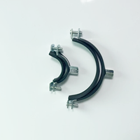 Collier de serrage métallique métrique robuste RK PCWR-07, boulon M8, support de tuyau réglable, boulons en acier galvanisé revêtus de caoutchouc