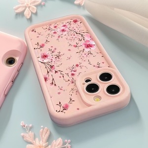 Coque de téléphone portable antichoc motif fleurs de prunier roses pour <span class=keywords><strong>iPhone</strong></span> 16 Plus 17 Air Pro Max - Product Image 4