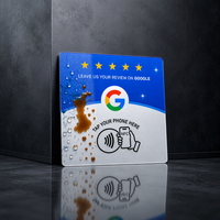 Tag NFC213 Akrilik Transparan untuk Desktop, Kompatibel dengan Pembaca 13.56MHz, untuk Pengumpulan Ulasan Google