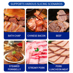 Trancheuse à viande commerciale entièrement automatique nouvelle condition multifonction Bacon <span class=keywords><strong>jambon</strong></span> Deli trancheuse à viande cuite à bas <span class=keywords><strong>prix</strong></span> - Product Image 3