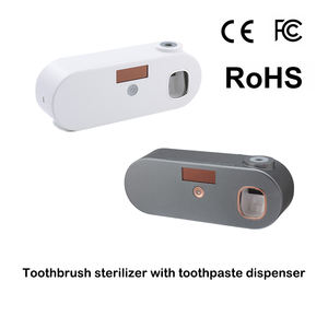 Esterilizador <span class=keywords><strong>UV</strong></span> de Pared para Cepillos de Dientes, Soporte para Cepillos de Dientes con Batería de 1200 mAh y Adhesivos sin Rastro para Baño - Product Image 1
