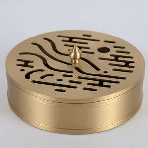 Quemador de Incienso de Latón Puro Extra Grande Tongpujiang, Quemador de Incienso de Estilo Chino para Interiores, para Agarwood y Sándalo - Product Image 1