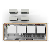 Centre de données modulaire Schneider APC EcoStruxure tout-en-un en conteneur ISO 38 kW 5 baies DX 400 V Triphasé On-line Préfabriqué IT