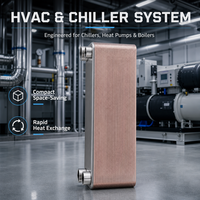 Échangeur de chaleur à plaques brasées en acier inoxydable, échangeurs de chaleur eau-eau, fabricant de chauffage à la vapeur pour refroidisseur HVAC