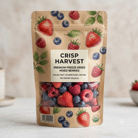 Op maat gedrukte matte food grade stand-up pouches met hersluitbare zip lock sluiting van Mylar voor gedroogd fruit en snackverpakkingen
