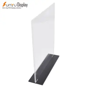 2022 New Arrival Wholesale Custom Acrylic Sign Holder 8.5 X 11 Detachable Poster Acrylic Table Stand Menu Holder