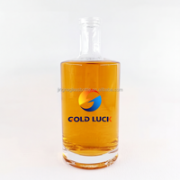 Bouteilles en verre rondes personnalisées avec logo, 750 ml, en verre silex, pour alcool, vodka, gin, tequila, liqueur, avec bouchon – Vente en gros