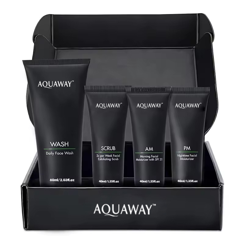 Private Label Men's Moisturizing Oil Control Deep Cleansing Hydrating Oliver Oil Skin Set For Men Daily Skin Care