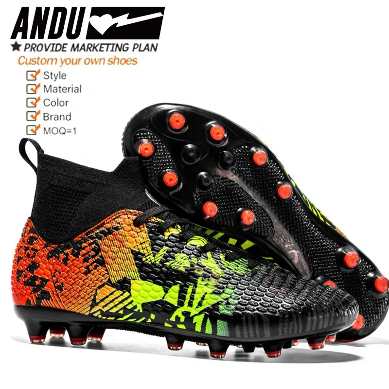 Size 34-46 High quality sport shoes football boots drop shipping FG spikes low ankle cleats black shoes branded shoes