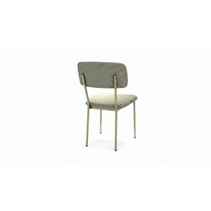 Design <b>Chair</b> With Upholstered Seat And Backrest Painted Metal Frame Multiple Finishes Arka - Product Image 2