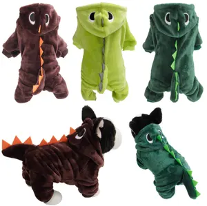 Oem/Odm Groothandel Hondenkleding Leveranciers Dinosaurus Vierpoot Huisdierenkleding Kostuum Voor De Winter