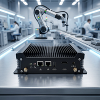 Mini PC industriel sans ventilateur OEM Intel pour usine intelligente MES, double 8 USB, 2 COM, Gigabit Ethernet, en stock