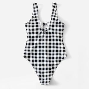 Maillot de bain sexy dos nu échancré, coupe haute, séchage rapide, 2 pièces, en Spandex/Polyester, avec push-up et string en V – Grande Vente - Product Image 2