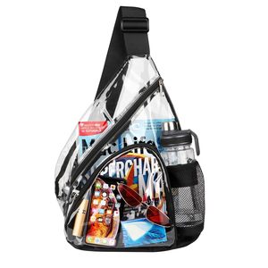 Mochila Transparente de PVC <span class=keywords><strong>Aprobada</strong></span> para Estadio, Bolsa de Pecho Transparente de Gran Capacidad para Viajes, Gimnasio, Fitness, de un Solo Hombro - Product Image 2