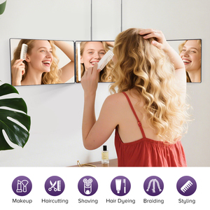 Giá bán buôn Tri gấp treo tường 3 cách trang điểm gương với Dimmable đèn LED - Product Image 4