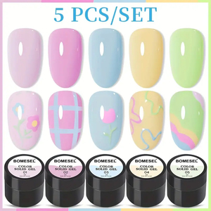 Gel Sólido de Color para Uñas al por Mayor, 5g, UV/LED, Removible, Cremoso, para Esculpir, Pintar y Decorar Uñas, Suministros para Uñas, OEM, ODM - Product Image 2