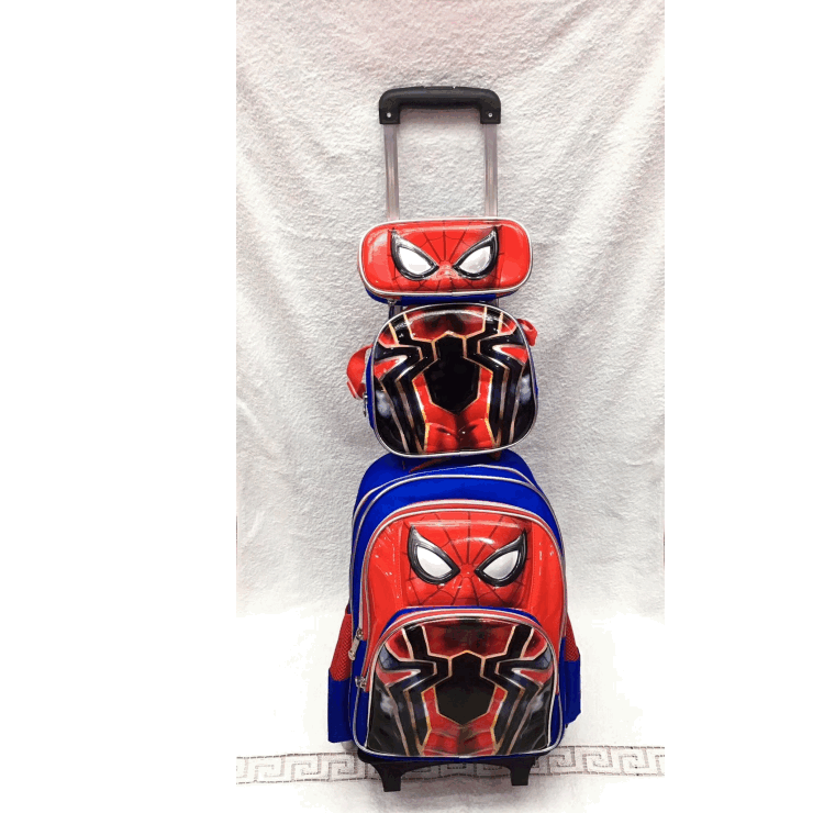 Дети тележка на колесиках Рюкзак Комплект детский рюкзак с колесами тележка сумка для школы прокатки рюкзак сумка для девочек Школьный костюм для мальчиков