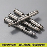 Eje CNC Personalizado de Aluminio AISI 303, Torneado y Fresado de Precisión para Motor de Robot, Impresora, 0.002mm Citizen Star Tsugami