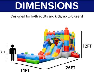 Bloques de construcción tobogán inflable tobogán para la venta - Product Image 6