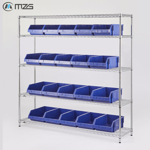 MZG Chine, fabricant d'étagères métalliques robustes de qualité industrielle pour entrepôts, unités de stockage, étagères en fil chromé - Product Image 1