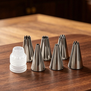 Embouts de pâtisserie en acier inoxydable, embouts pour poches à douille, embouts pour biscuits, choux, gâteaux chiffon, crème au beurre, ensemble d'embouts de décoration. - Product Image 3