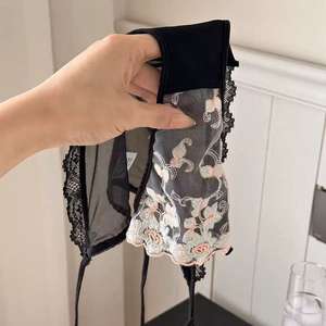 Culotte G-string transparente en dentelle pour femme, grande taille, taille haute, sexy, respirante, sans couture, séchage rapide, écologique, pour les règles - Product Image 5