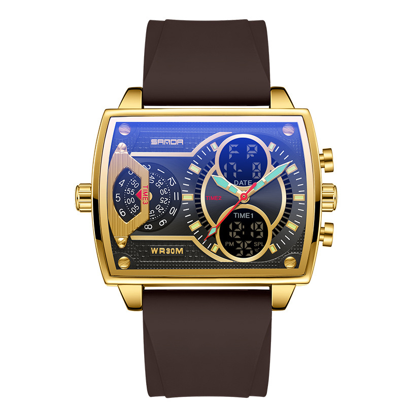 Coffee gold with silicone strap